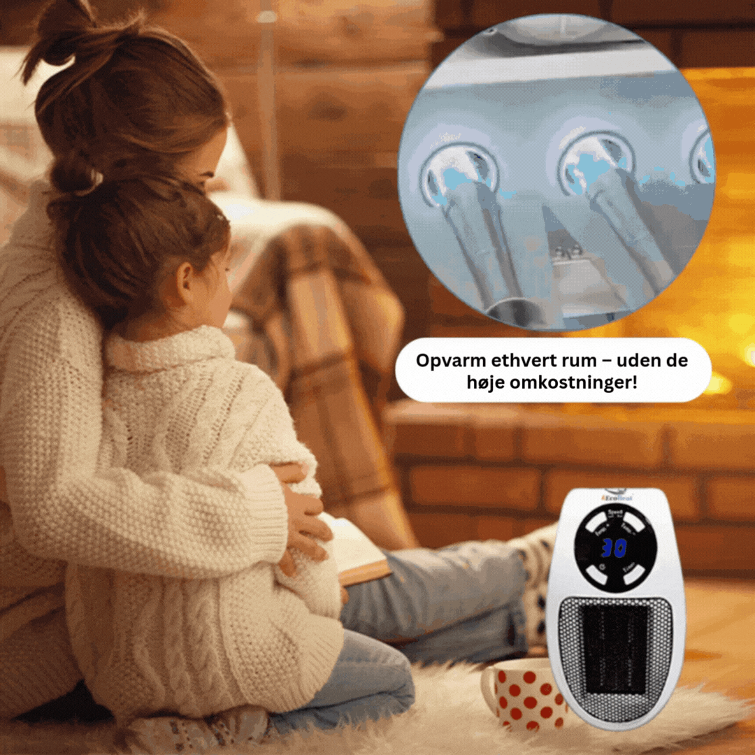 TurboHeat™ – Energifektiv varmeblæser | Sikker og hurtig opvarmning af dit hjem på kun 12 minutter!